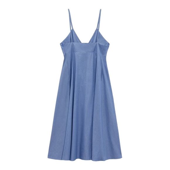 Zara Blue and White Midi Dress - Picture 2 of 13